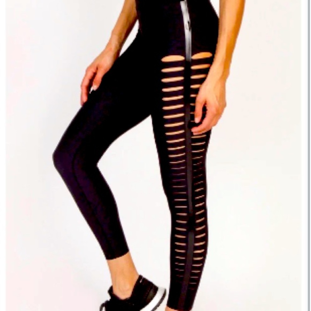 Ultracor Black Silk Slash Leggings